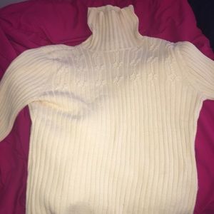 pale yellow turtleneck